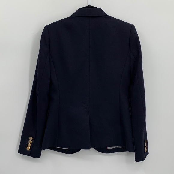 J. CREW school boy Blazer in Italian Stretch Wool Navy and Gold Button Details - Picture 7 of 13